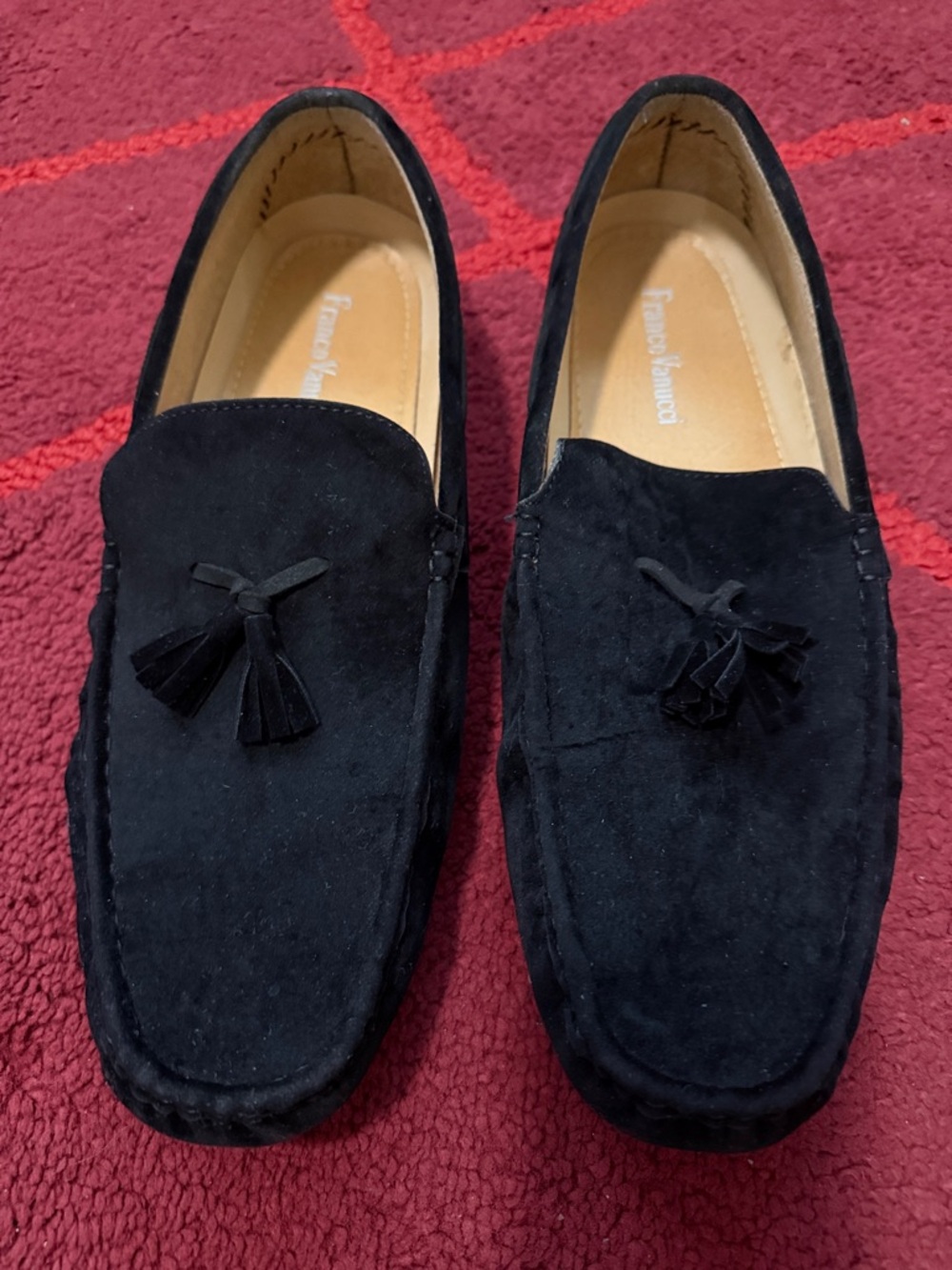 Men’s Black Suede Tassel Slip-On Loafers